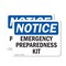 Signmission Emergency Preparedness Kit, 10 in W x Rectangle, Plastic OS-2PACK-NS-P-710-L-11883 - alternate 1